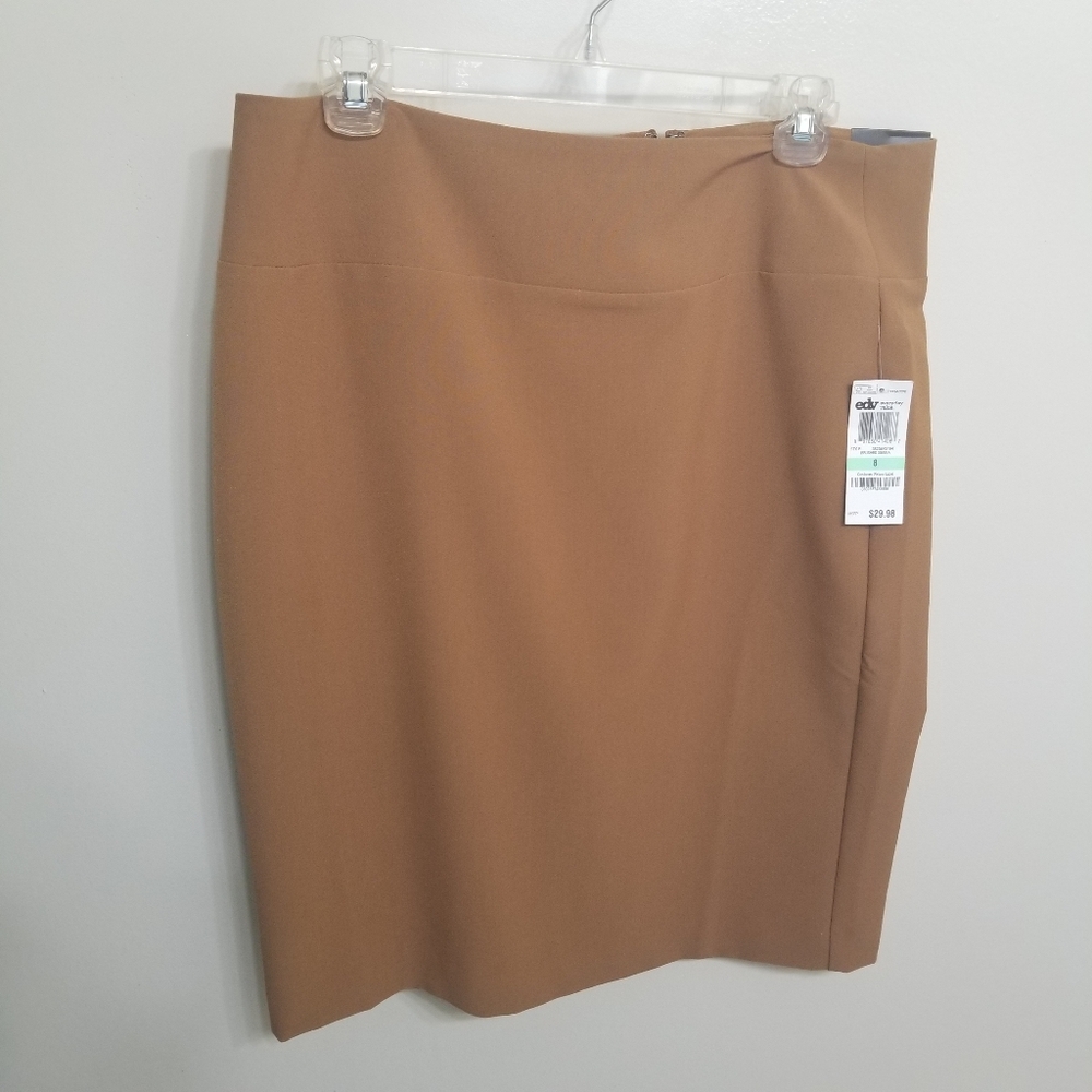 NEW Alfani Womens Camel Pencil Skirt  Size 8 Classic Business Casual